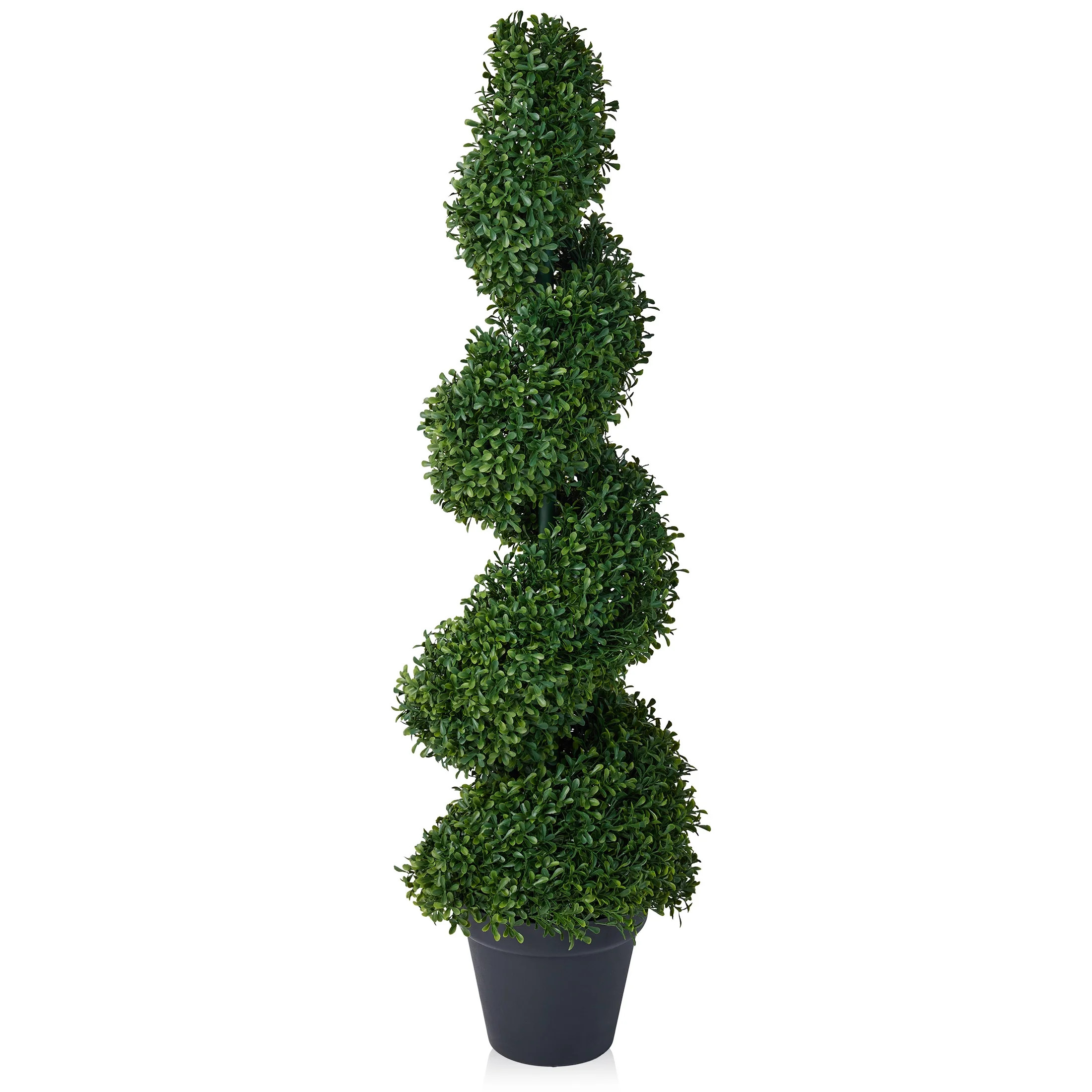 3FT Artificial Boxwood Spiral Topiary Tree – 450 Leaves Faux Boxwood Plant, UV Resistant Outdoo... | Walmart (US)