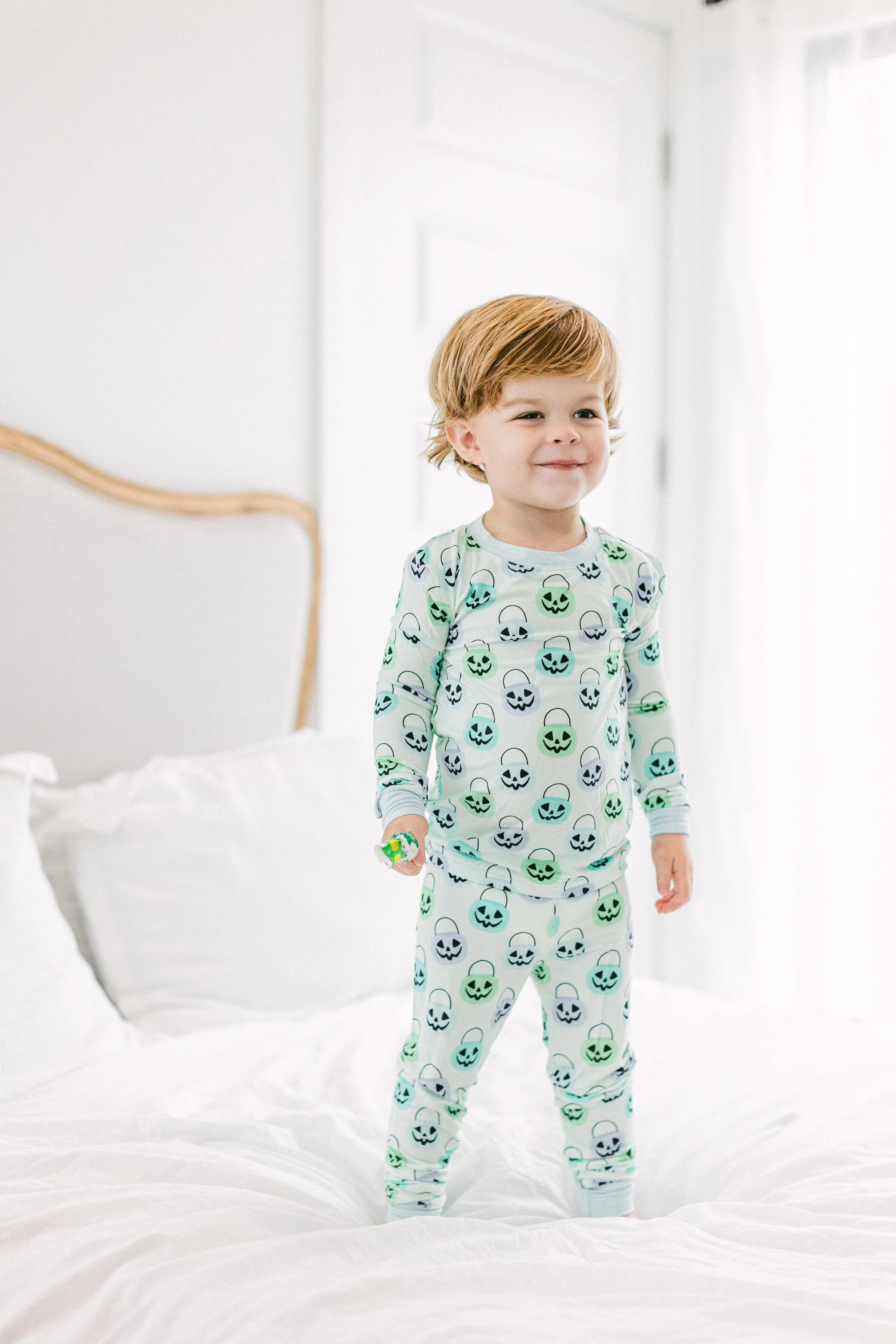 Green Halloween Bucket Premium PJ Set | Poppy Kids Co