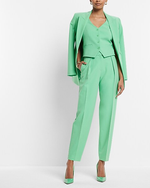 Button Front Tailored Blazer Vest | Express