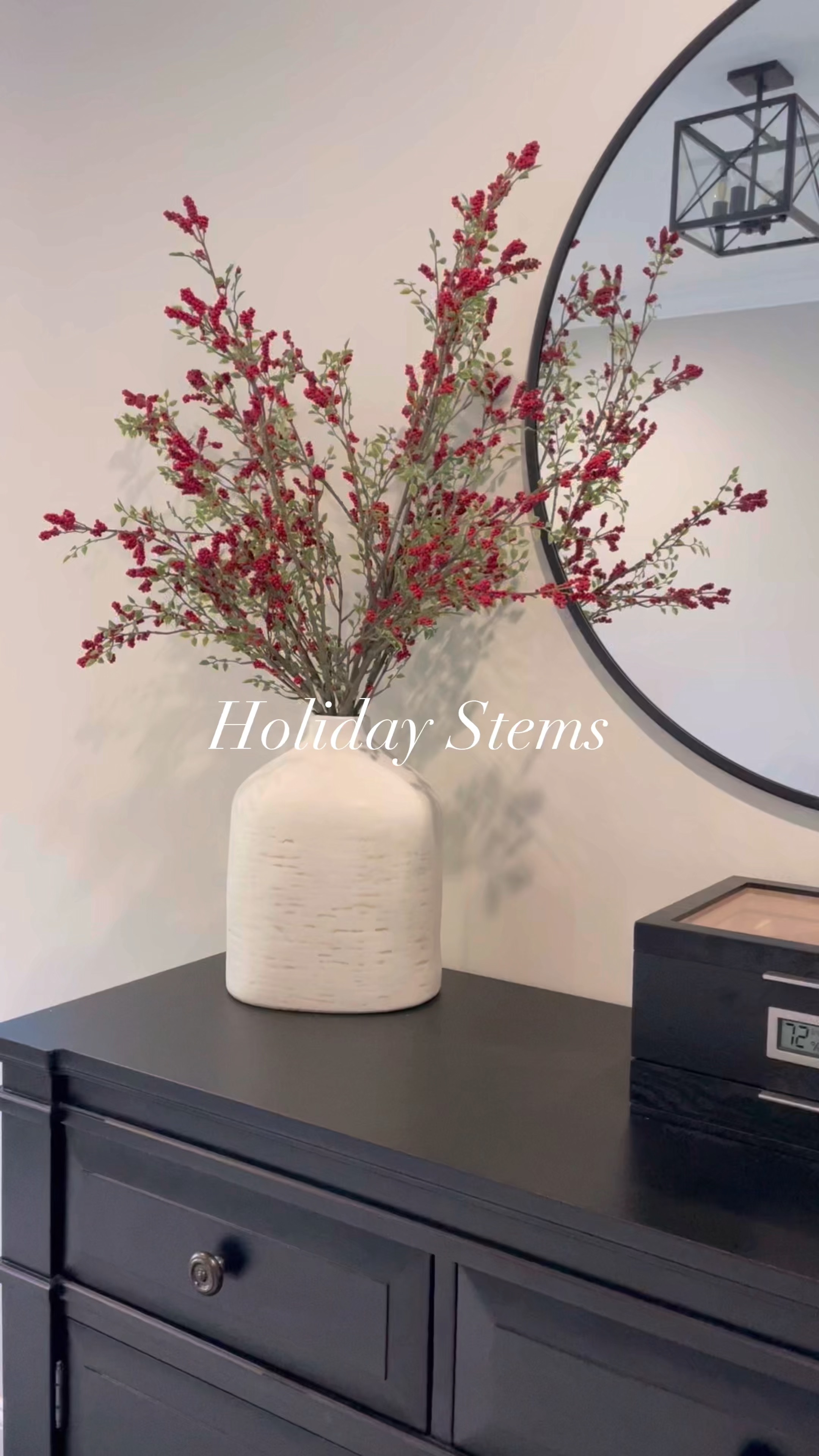Too soon? Yes, BUT I already know these holiday floral and pine stems will sell out fast.

Both options shown here come in 25in & 40in, but I used the 40in stems for a more oversized look. The faux pine looks so realistic and will fit so well with our new tree in our dining room!

#LTKSeasonal #LTKhome #LTKHolidaySale
