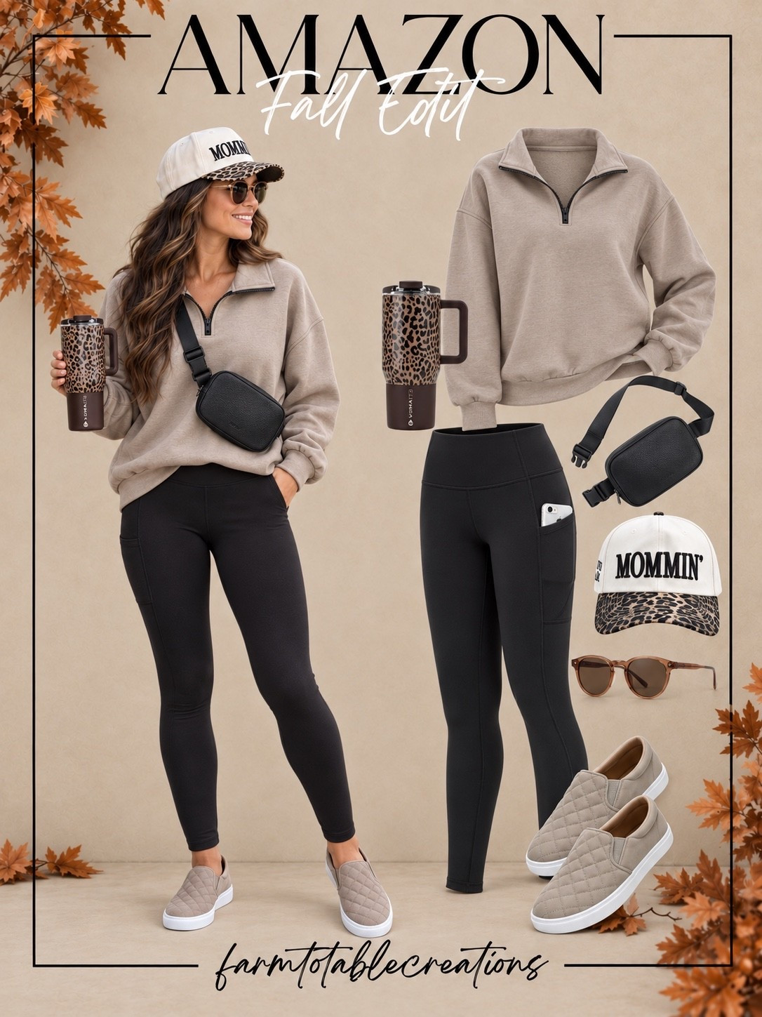 Amazon School Drop-Off Outfit ☕🤎

For the mornings when you want to look put together without actually trying too hard! This cozy quarter-zip with black leggings is the perfect school drop-off uniform—comfortable, flattering, and easy to throw on when you’re heading out the door. Quilted slip-ons, a crossbody belt bag, sunnies, a fun “Mommin’” hat, and a leopard tumbler give the basics a little personality.

Perfect for drop-off, errands, coffee runs, practices, or those busy mom days when comfort is non-negotiable but you still want to feel cute!

Follow @farmtotablecreations on Instagram for more cozy home finds and trending decor.

#LTKStyle #AmazonFashion #AmazonFinds #SchoolDropOff #SchoolDropOffOutfit #MomStyle #MomOutfit #BusyMomStyle #CasualFallOutfit #FallFashion #AmazonStyle #LeggingsOutfit #EverydayStyle #CozyOutfit #LTKFinds

#LTKOver40 #LTKmomlife