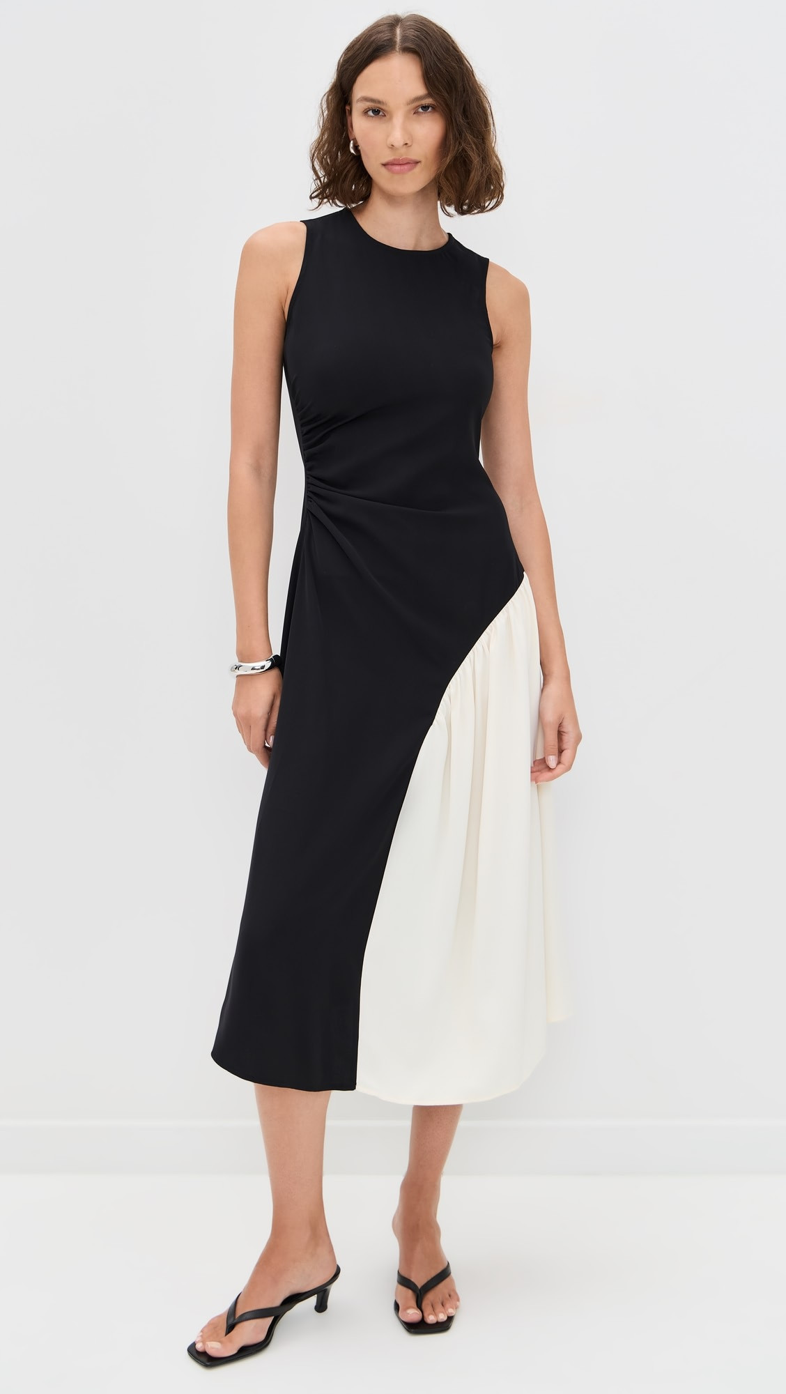 Another Girl Colourblock Ruched Midi Dress | Shopbop | Shopbop