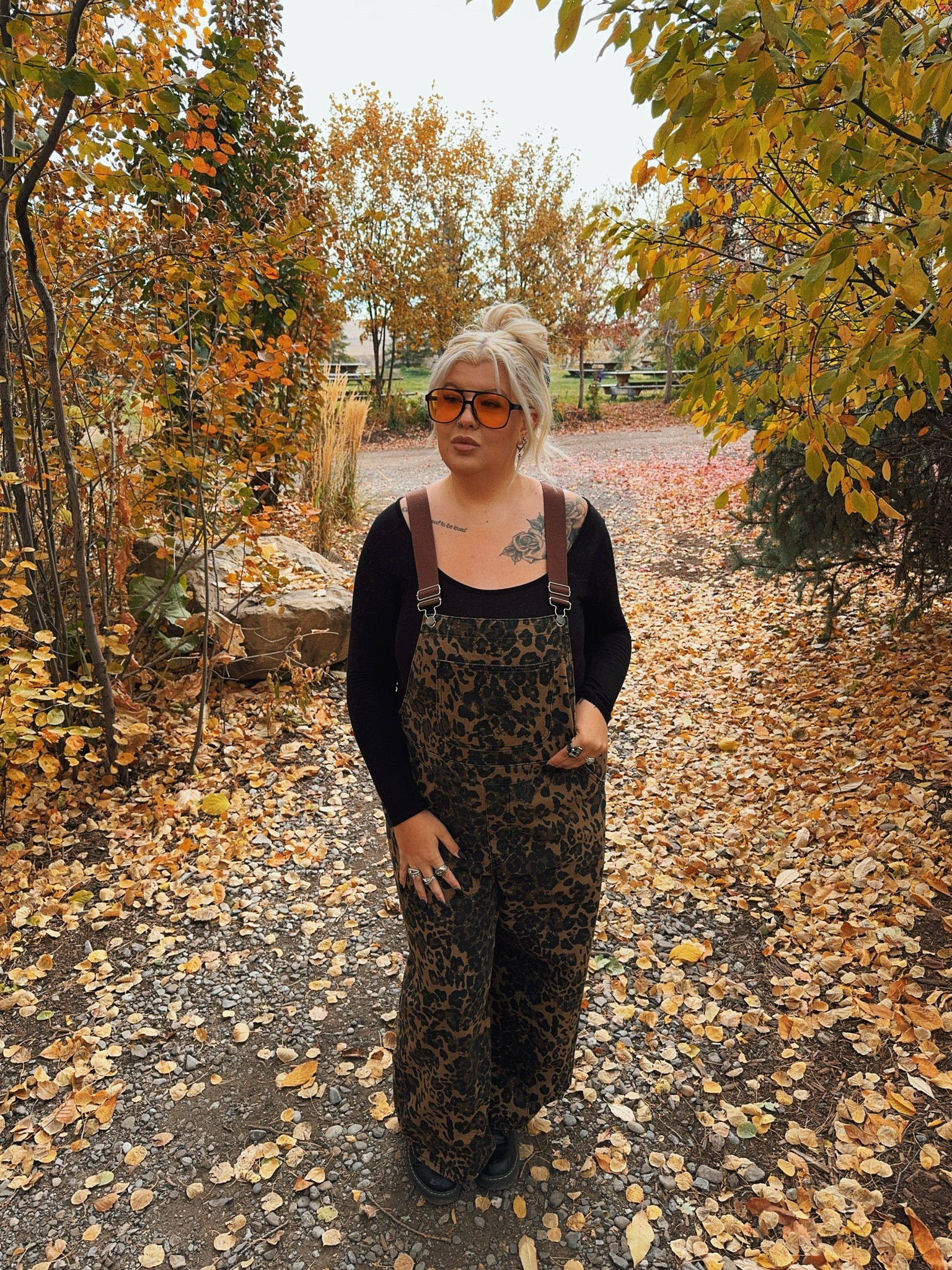 Leopard print overalls are my uniform this fall 

#LTKmidsize #LTKautumn #LTKcurves