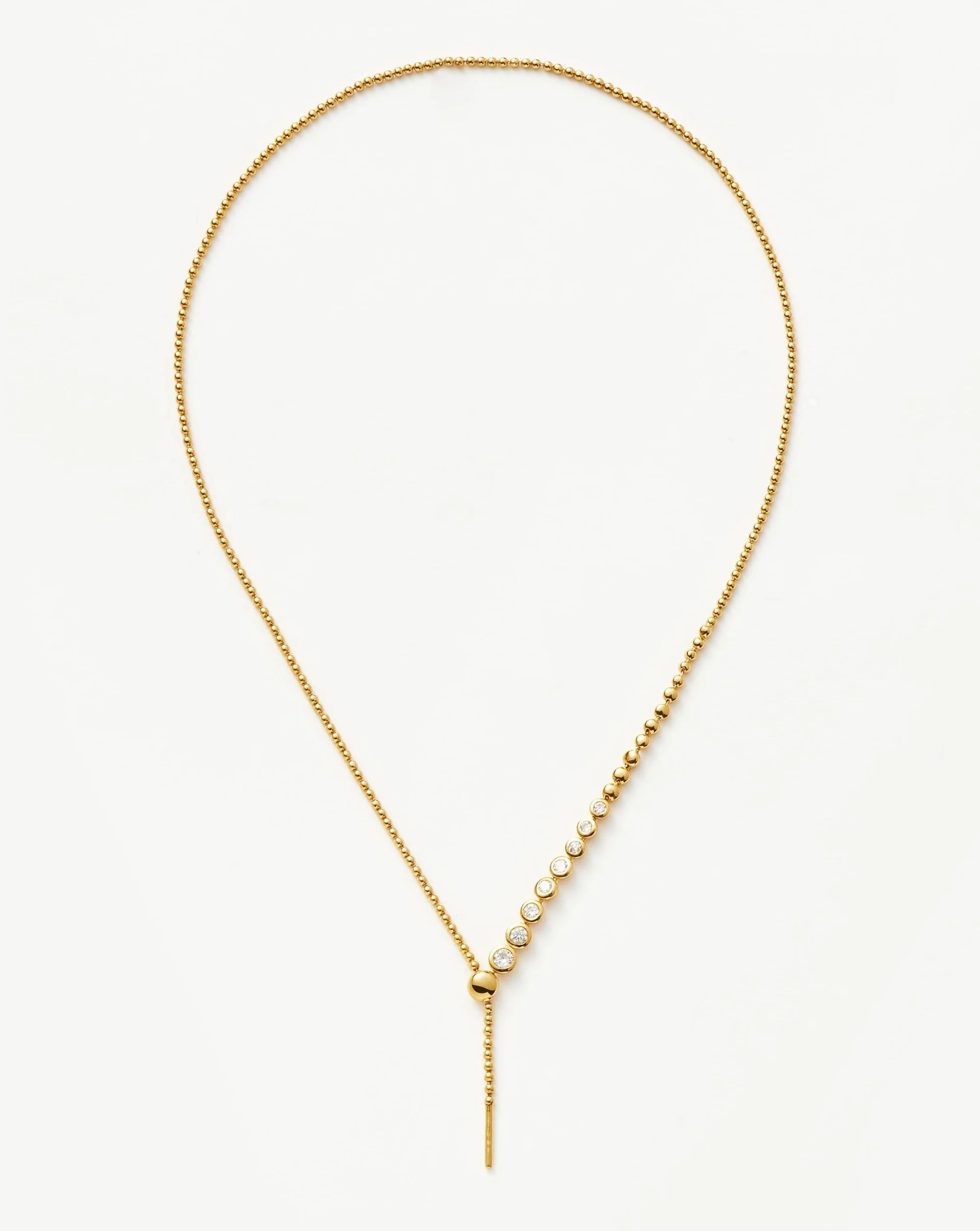 Articulated Beaded Stone Slider Lariat Necklace | Missoma US
