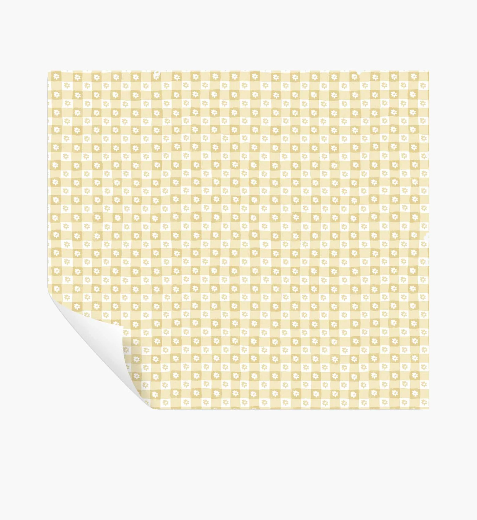 Daisy Gingham Peel & Stick Wallpaper - Gold | Rifle Paper Co.