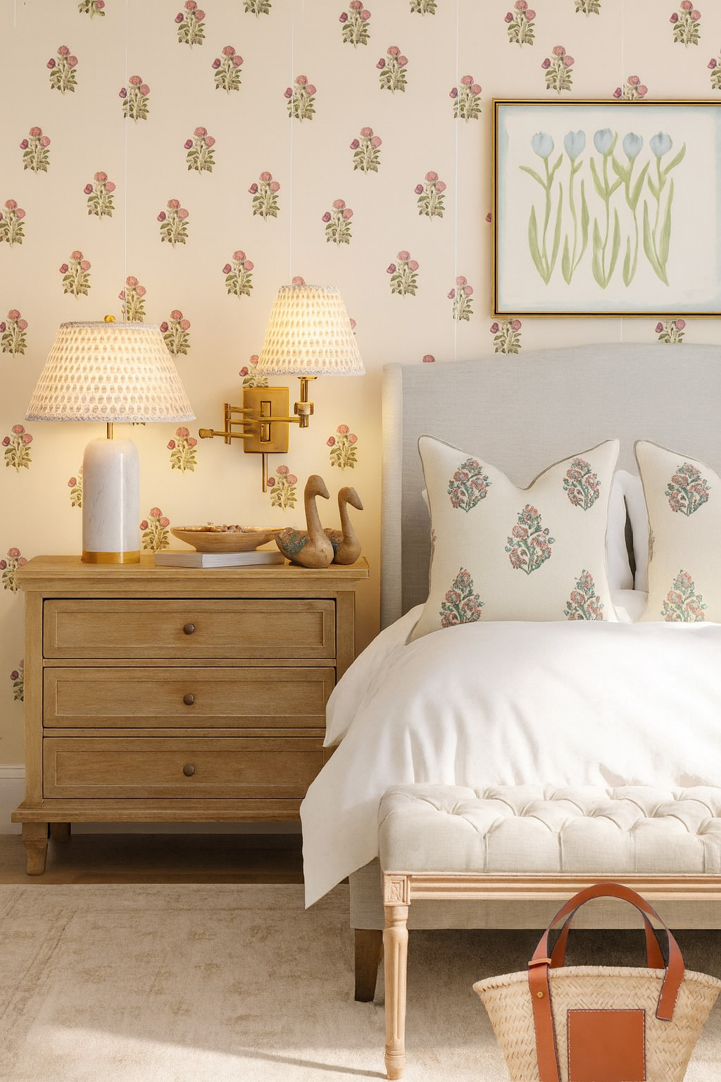 cottage style, classic bedroom, girls bedroom, Sutton by jillien harbor, nightstands, sconces, wallpaper, digital art  

 

#LTKHome