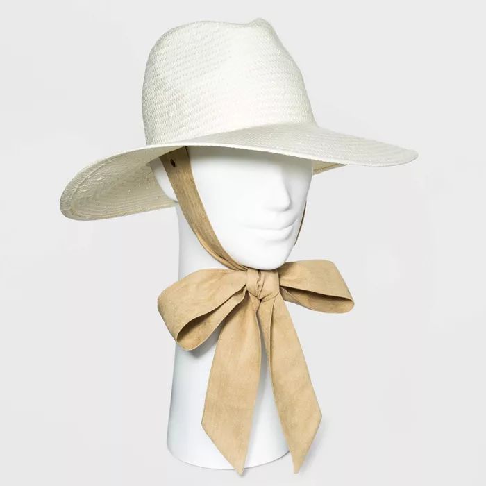 Women's Straw Panama Hat with Ties - Universal Thread™ | Target