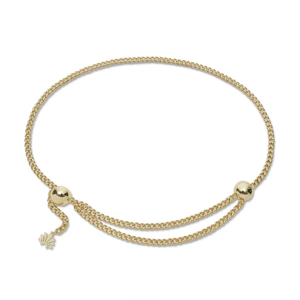 GOLD LOGO CHAIN BELT | LELE SADOUGHI