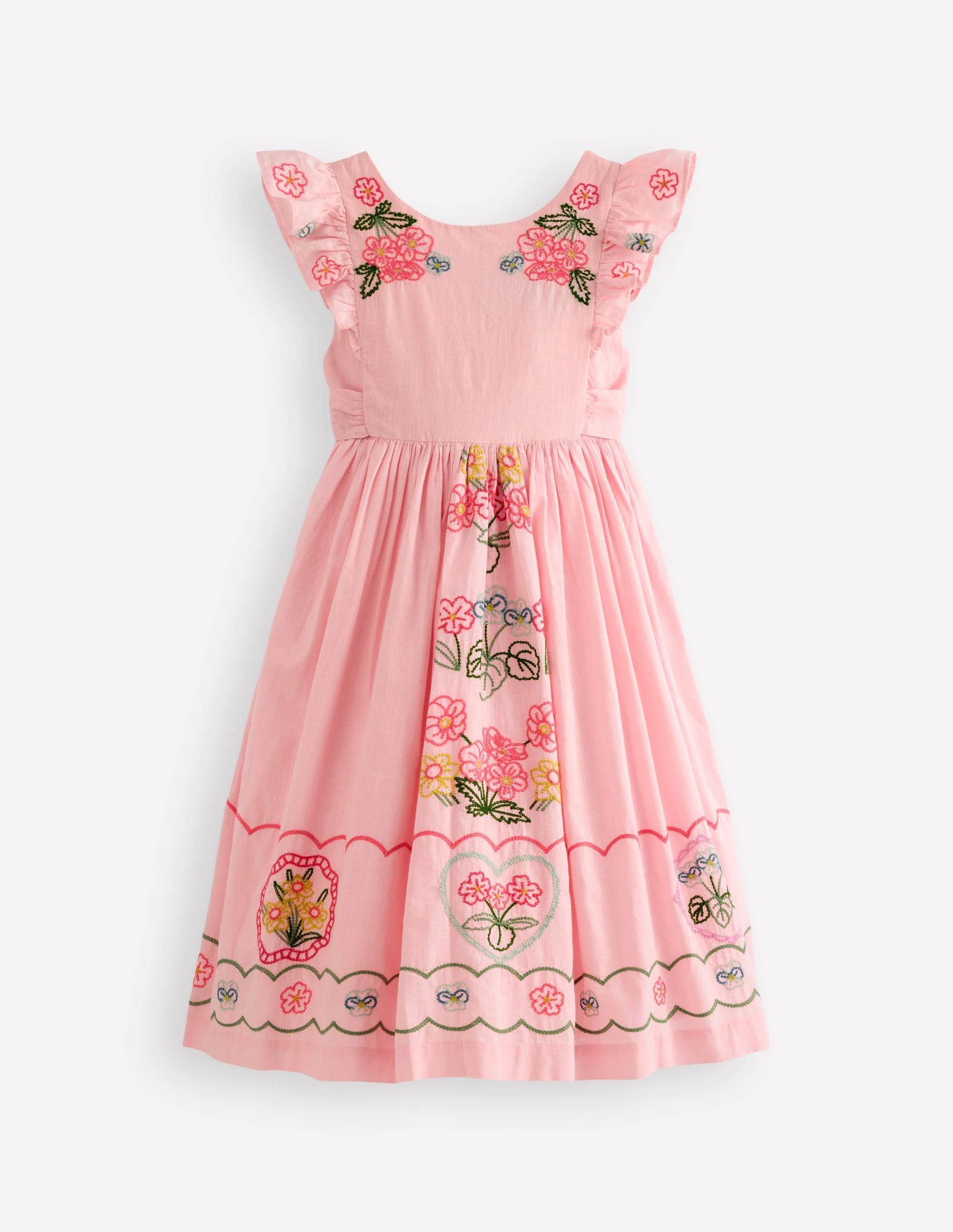 Bow Back Midi Dress-Chalk Pink | Boden (US)