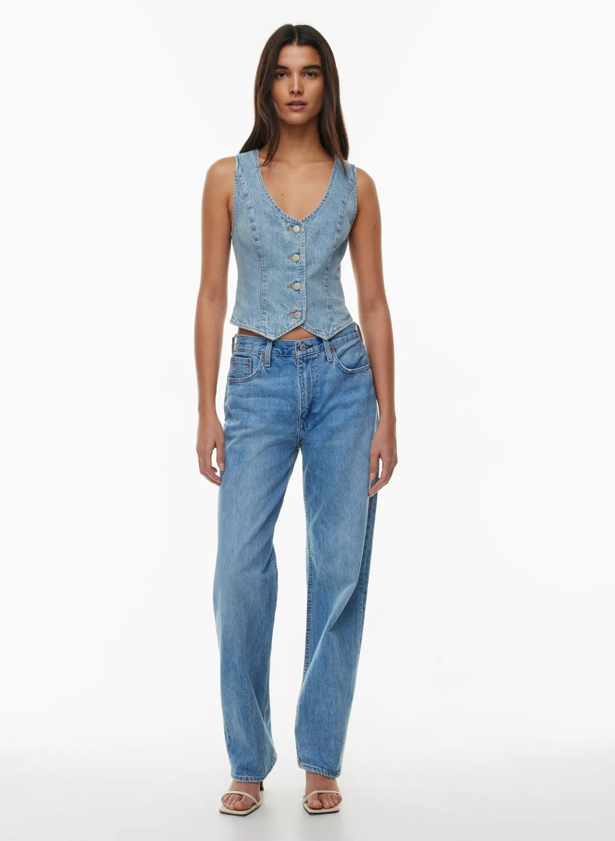THE '90S MIA DENIM VEST | Aritzia