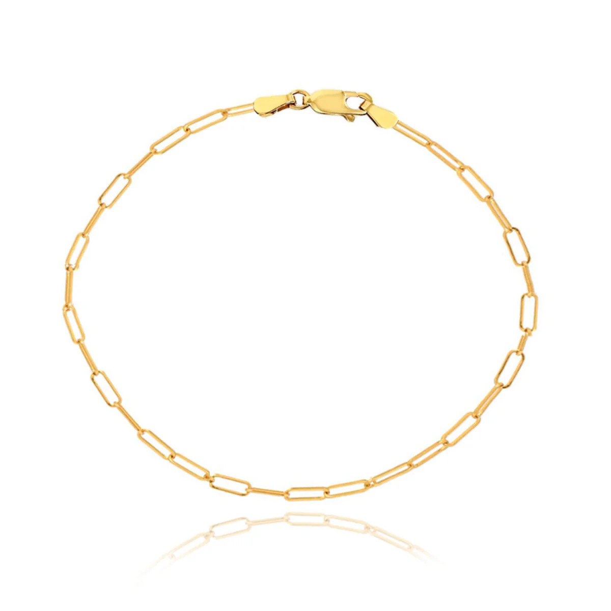 Small Paperclip Anklet | Alev Jewelry