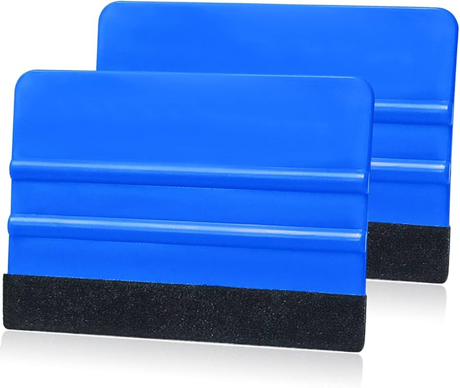 2 Pieces Wallpaper Smoothing Tool, Vehicle Vinyl Felt Squeegee Window Tint Film Tool for Peel and... | Amazon (US)
