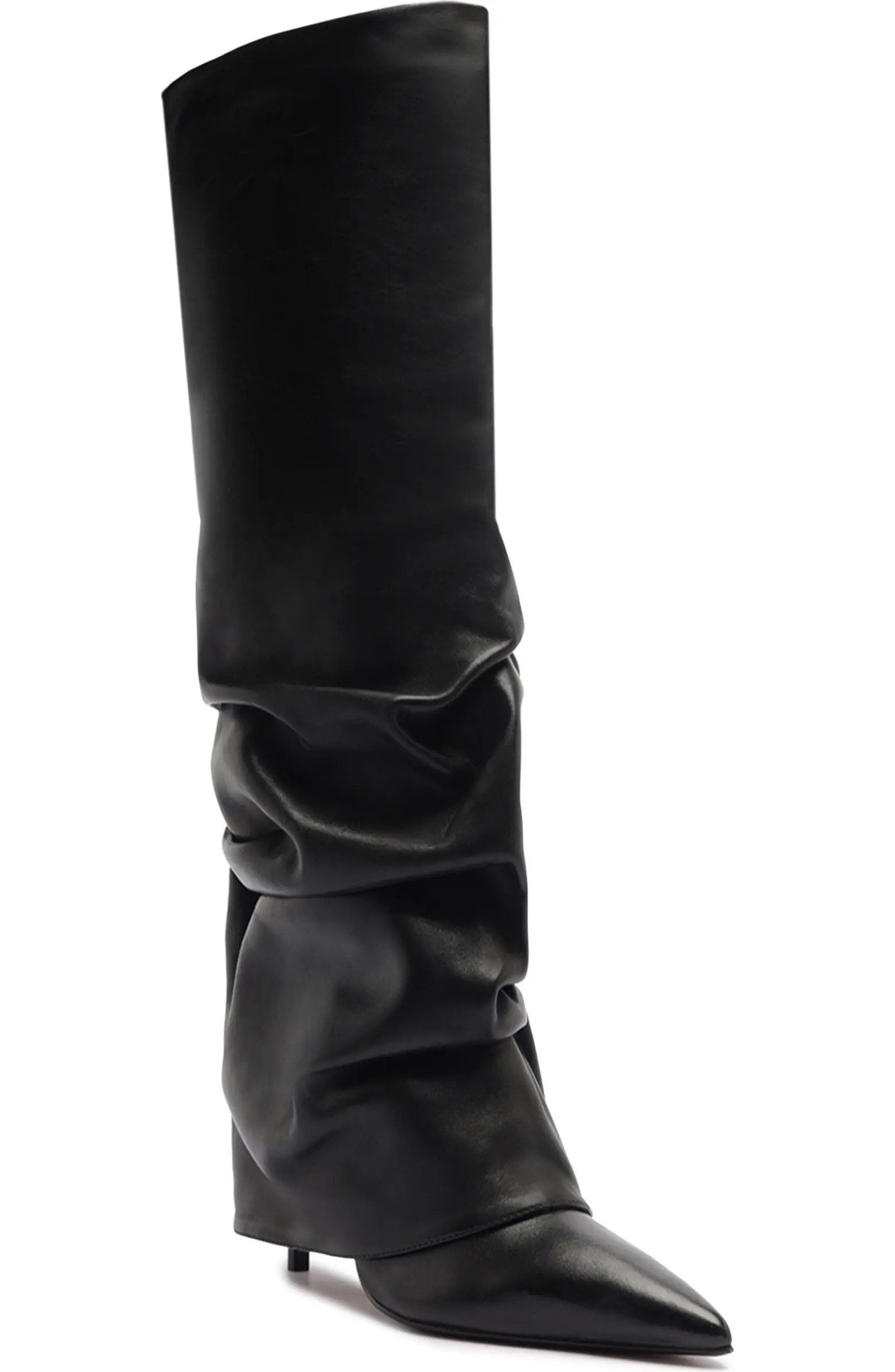 Schutz Mikki Up Cloak Pointed Toe Knee High Boot (Women) | Nordstrom | Nordstrom