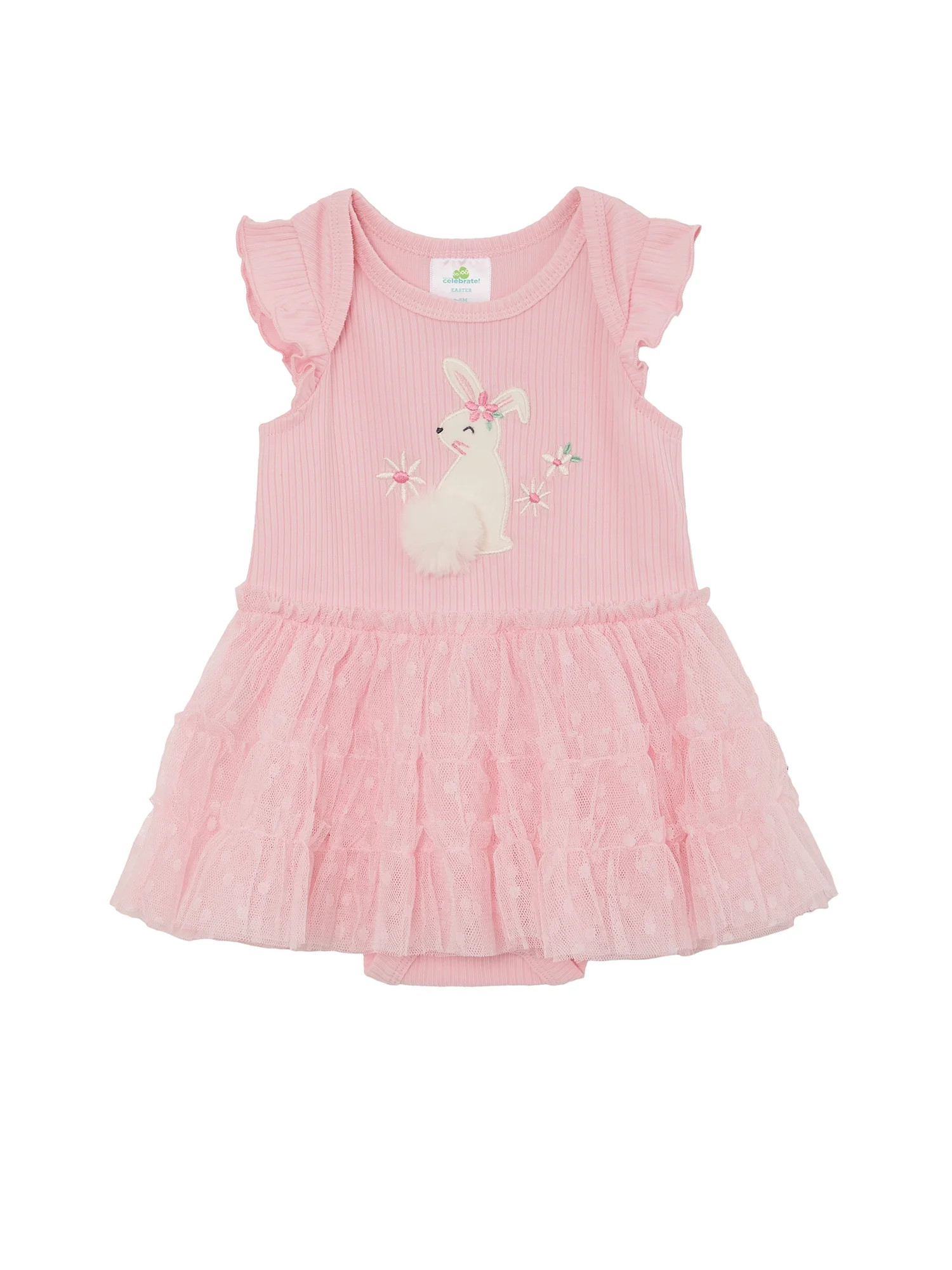 Way to Celebrate Baby Girls Easter Tulle Tutu Dress, Sizes 0-3M-6-9M | Walmart (US)