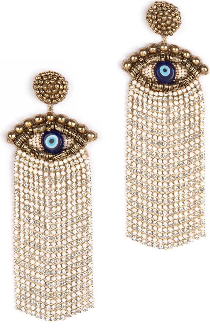 Deepa Gurnani Astoria Evil Eye Chandelier Earrings | Nordstrom | Nordstrom