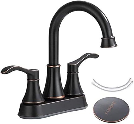 Fransiton Bathroom Sink Faucet with Pop Up Drain and 60cm 2 Handle 3 Holes Faucet Supply Lines 36... | Amazon (US)