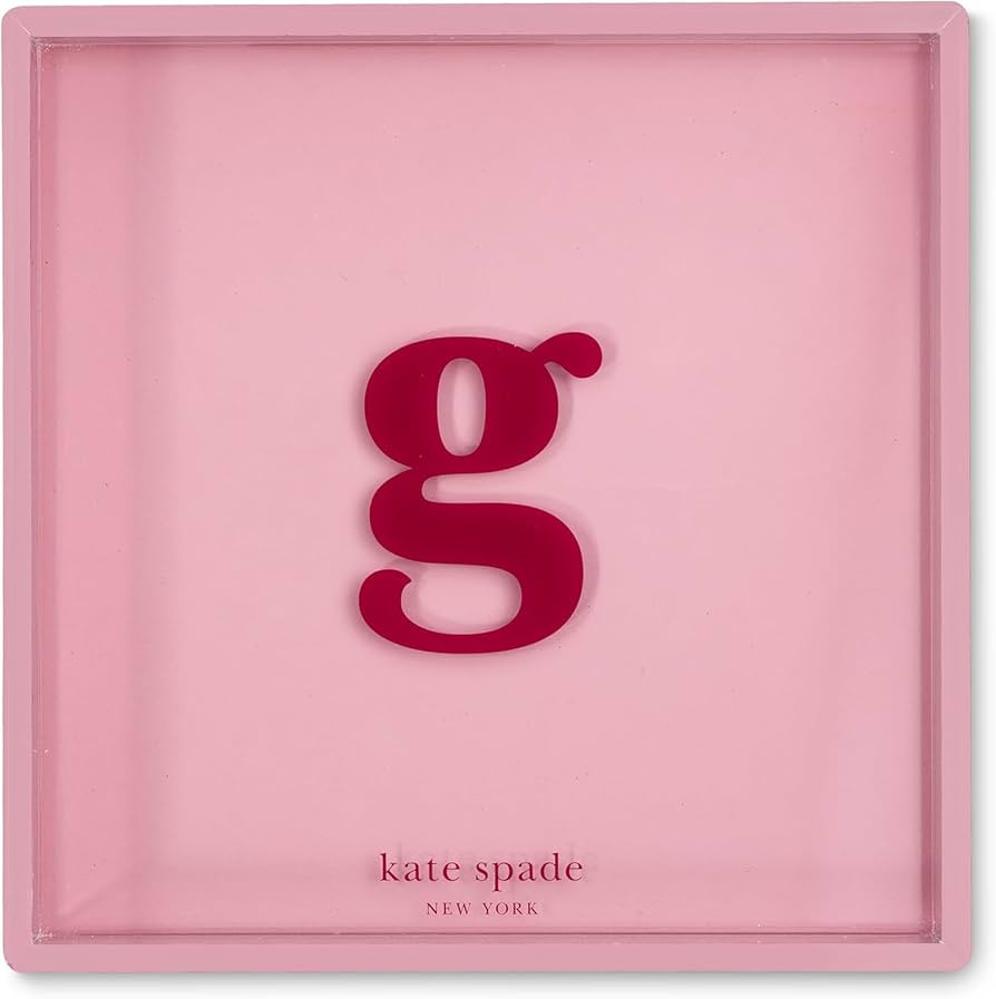 kate spade new york Initial Decorative Initial Tray, Personalized Acrylic Vanity Letter Tray, Jus... | Amazon (US)
