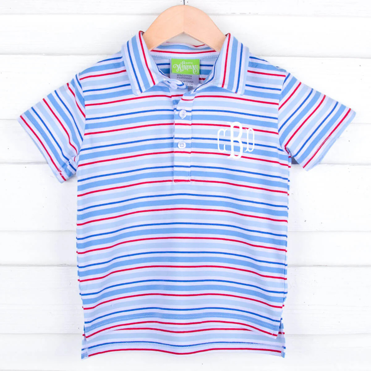 Patriotic Play Red & Blue Stripe Polo | Classic Whimsy