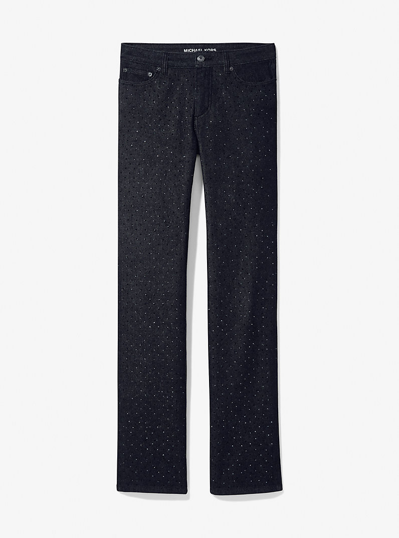 Studded Stretch Denim Cigarette Jeans | Michael Kors US