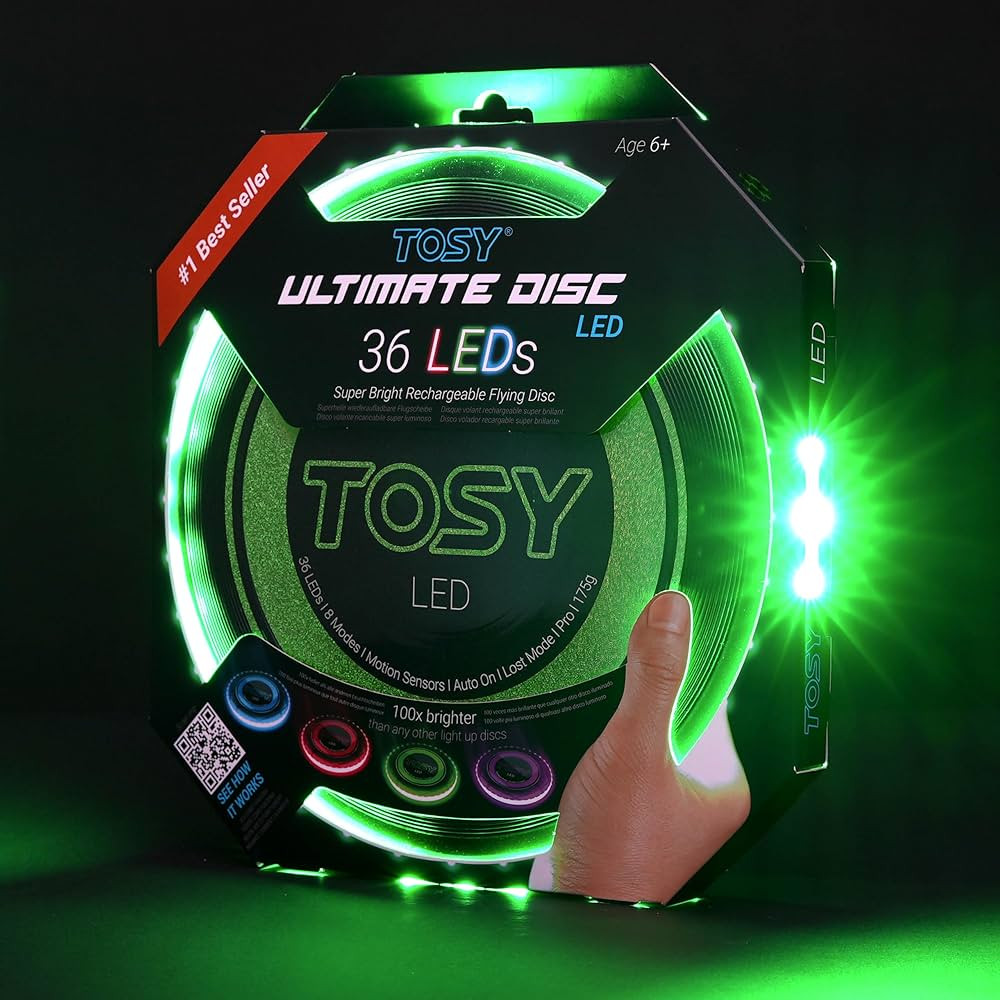 TOSY Flying Disc - 16 Million Color RGB or 36 or 360 LEDs, Extremely Bright, Smart Modes, Auto Li... | Amazon (US)