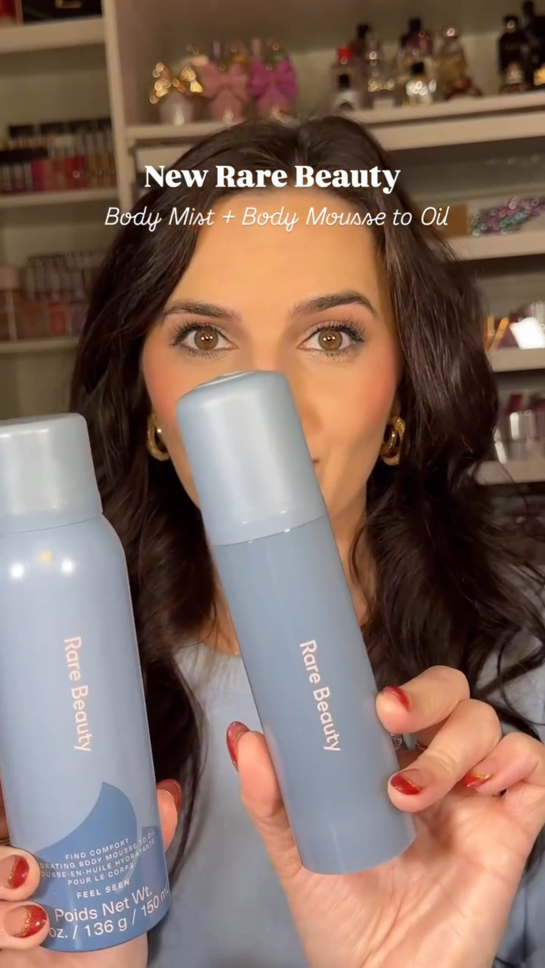 More new @rarebeauty alert - new additions to the Find Comfort body care line - New Rare Beauty Find Comfort hair and fragrance mist in Feel Seen along with a new hydrating body mousse to oil 
#newmakeup #rarebeauty #fragrances #bodycareroutine #selenagomez

#LTKSeasonal #LTKGiftGuide #LTKBeauty