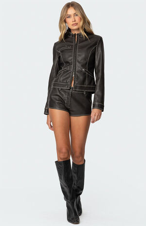 Edikted Roxie Faux Leather Jacket | PacSun