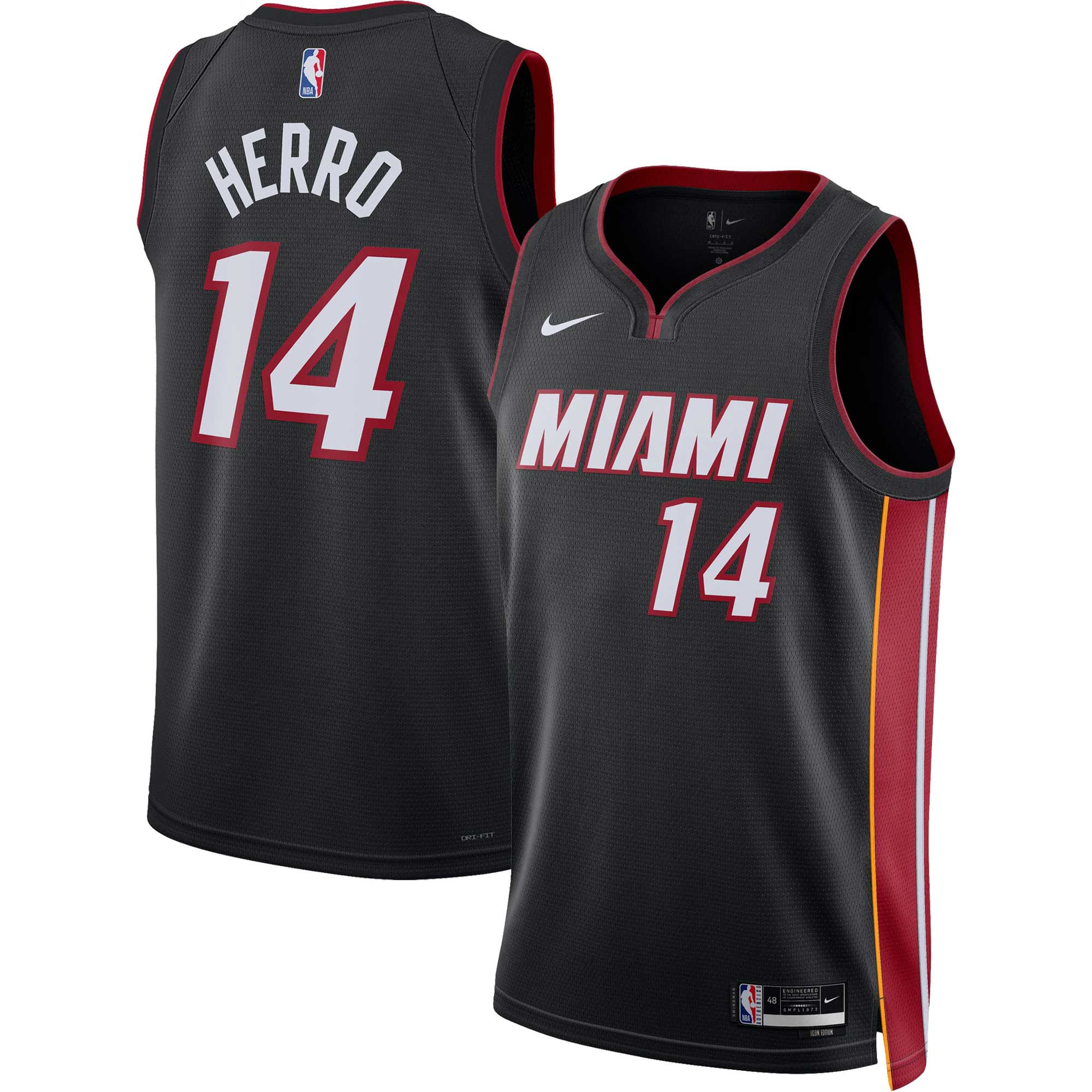 Unisex Nike Tyler Herro Black Miami Heat Swingman Jersey - Icon Edition | NBA Shop