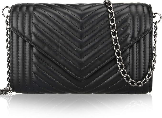 Small Leather Crossbody Bag for Women Clutch Purse Cross Body Purse Shoulder Bags with Chain Stra... | Amazon (US)