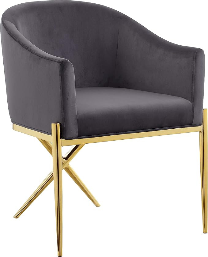 Meridian Furniture Xavier Collection Modern | Contemporary Velvet Upholstered Dining Chair with S... | Amazon (US)