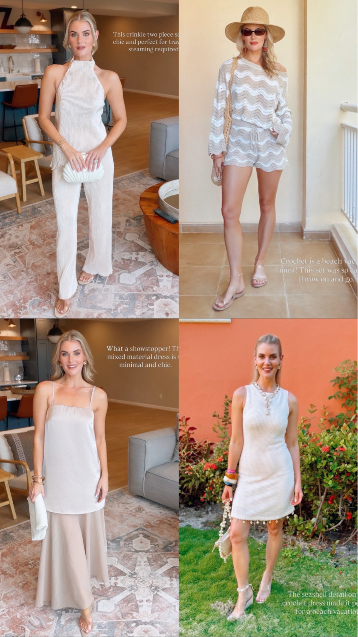 April best sellers – crochet matching set, crochet dress with seashell detail, halter crinkle pant set, mixed material maxi dress with sheer bottom. 

Take 12% off @Commense with caitlinzintl_12

Wearing a size small and extra small

#LTKSaleAlert #LTKootd #LTKSeasonal
