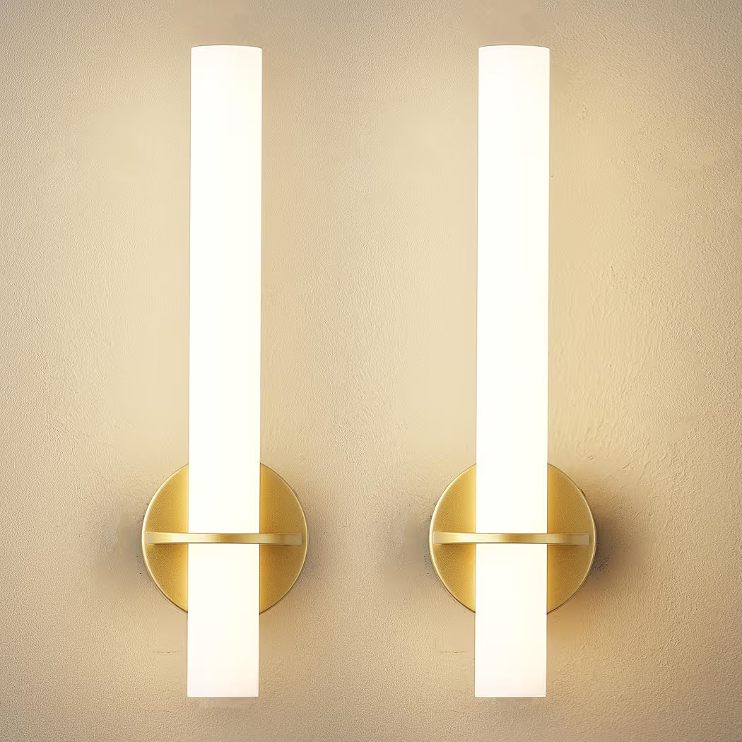 Gold Battery Operated Sconce Set of 2, Rechargeable Wireless Wall Lights with Remote Control,Dimm... | Amazon (US)