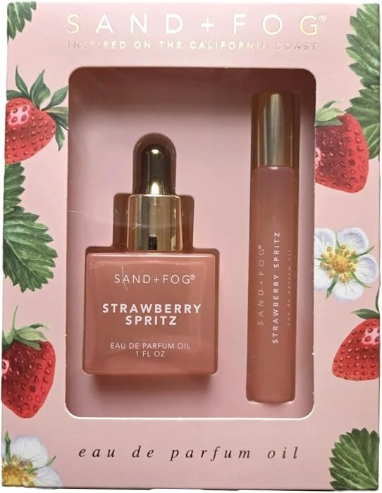 Sand + Fog Strawberry Spritz Eau de Parfum Oil Set, 1 fl oz Dropper and 0.33 fl oz Roller, Apple ... | Amazon (US)