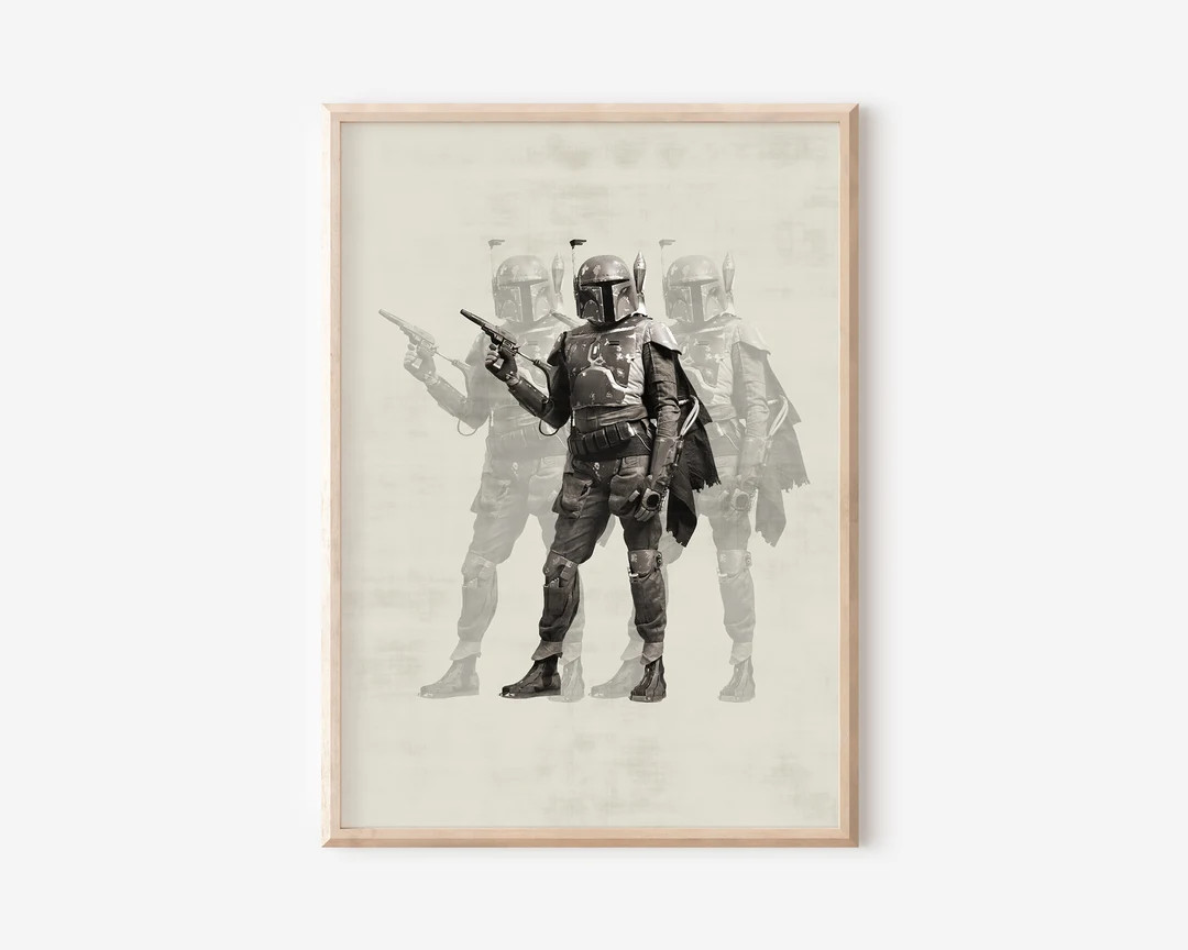 Boba Fett Downloadable Art PRINTABLE Wall Art Digital Prints Star Wars Inspired Artwork Digital D... | Etsy (US)