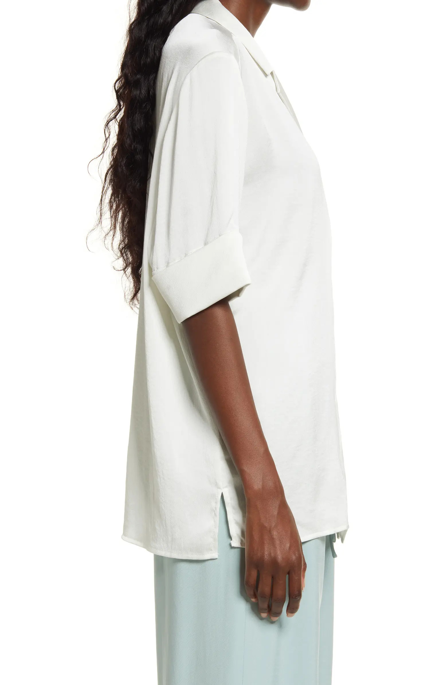Satin Camp Shirt | Nordstrom