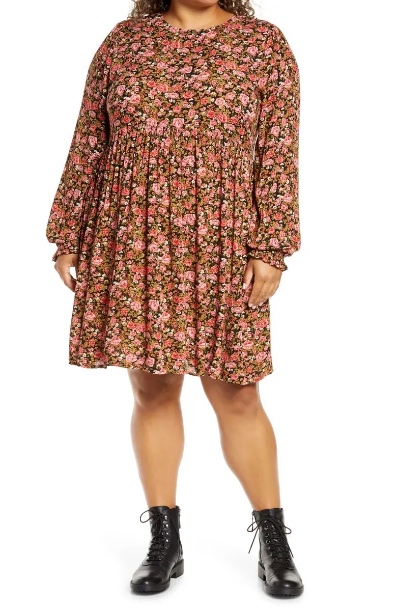 BP. Frill Cuff Long Sleeve Dress (Plus Size) | Nordstrom | Nordstrom