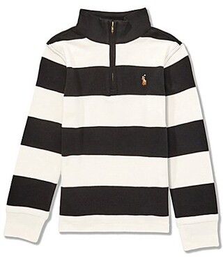 Polo Ralph Lauren Little Boys Long-Sleeve Striped Interlock Pullover - 7 | Dillard's
