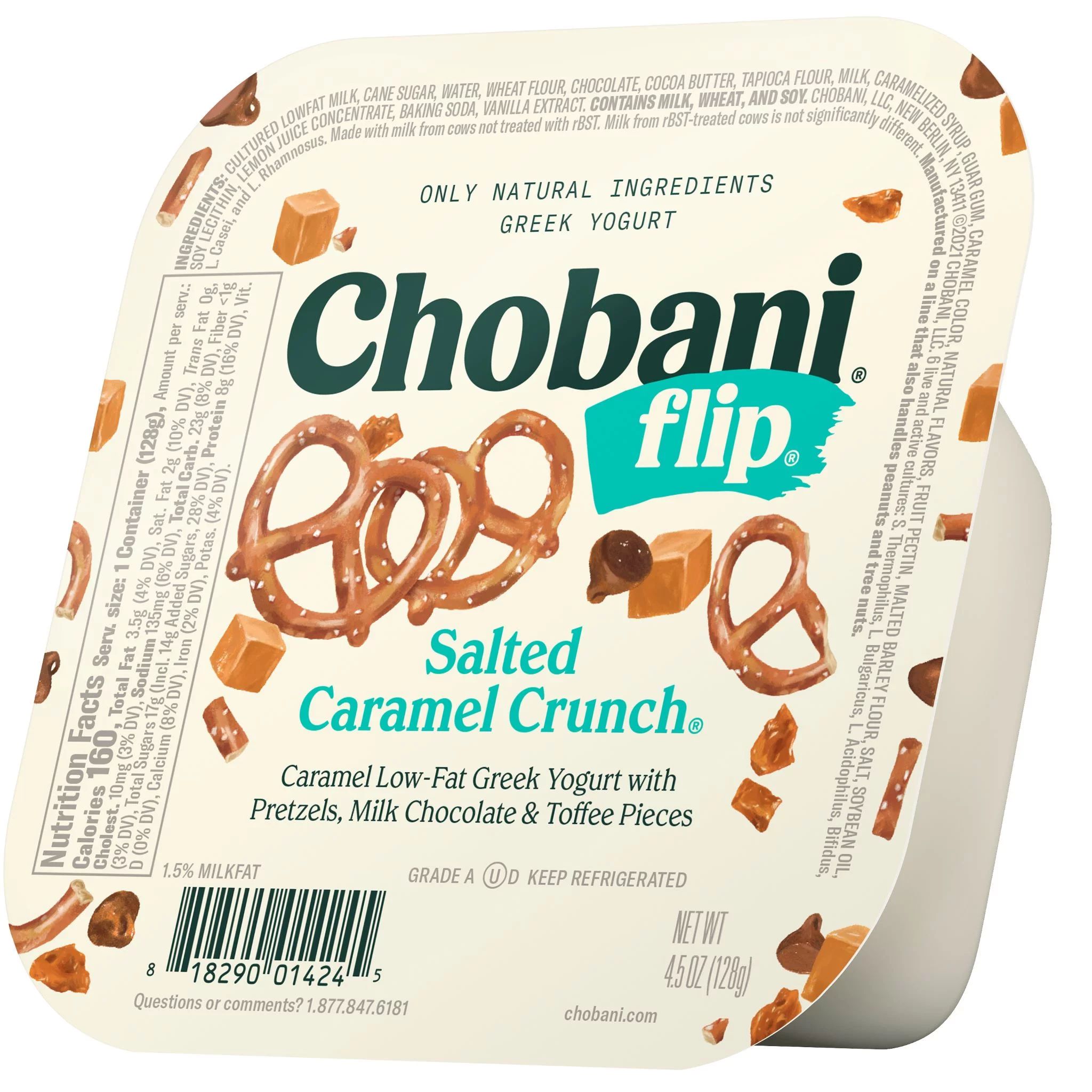 Chobani Flip Low-Fat Greek Yogurt, Salted Caramel Crunch 4.5 oz | Walmart (US)