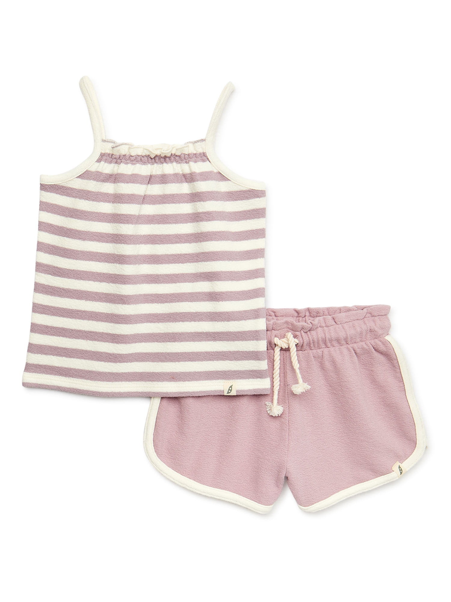 easy-peasy Baby and Toddler Girl Strappy Tank Top and Shorts Set, 2-Piece, Sizes 12M-5T | Walmart (US)