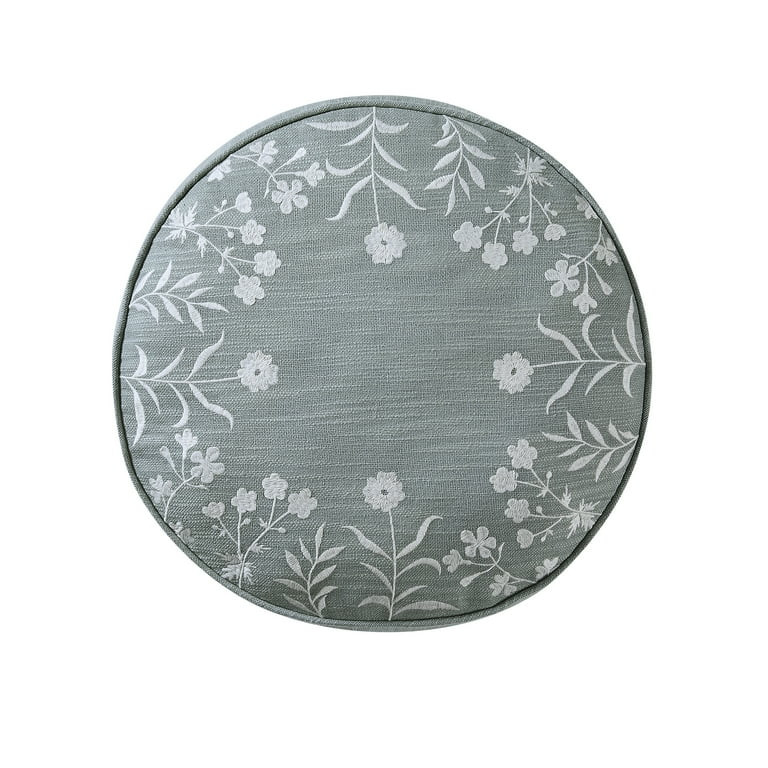 My Texas House 16" Clark Dusty Green Cotton Slub Round Decorative Pillow | Walmart (US)