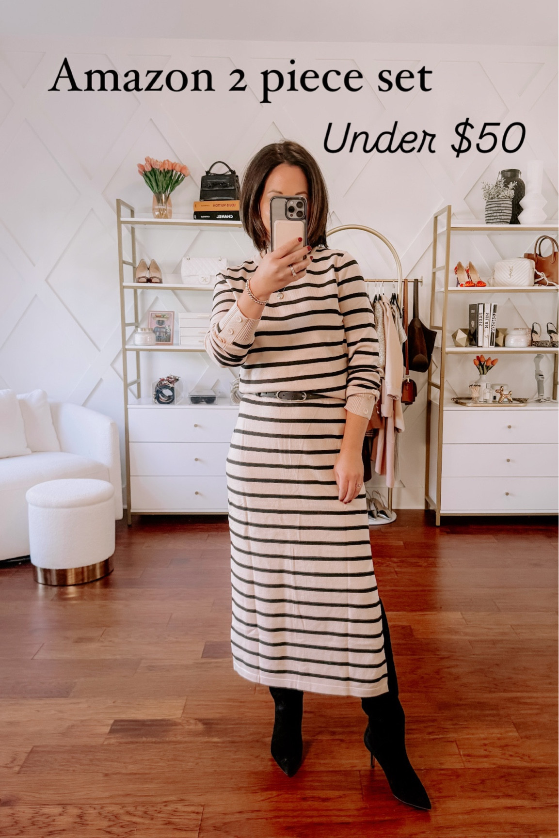 This two piece sweater and skirt set is so cute - you can mix and match for maximum versatility and the set is under $50 

#LTKGiftGuide #LTKOver40 #LTKHoliday