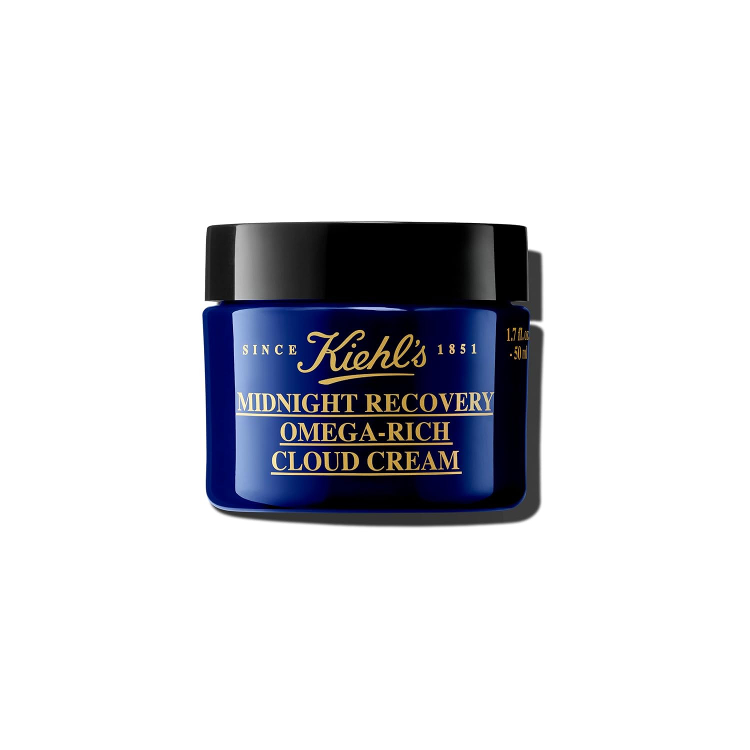 Kiehl's Midnight Recovery Omega Rich Botanical Night Cream, Overnight Renewing Face Moisturizer, Plumps & Replenishes Skin Barrier, with Omega Oils & Fatty Acids, Lavender Scent - 1.7 fl oz | Amazon (US)