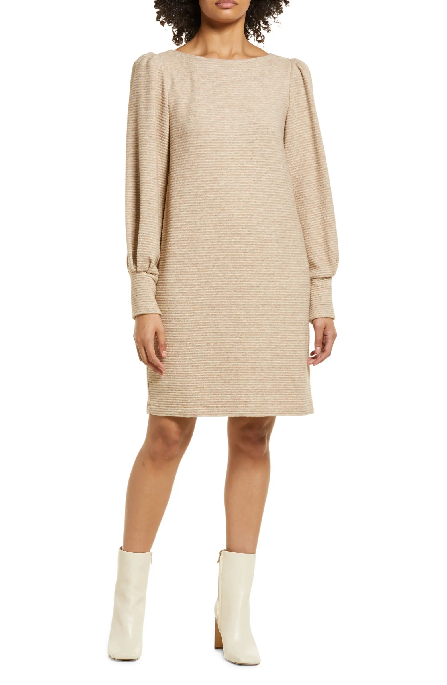 PUFF SLEEVE SWEATER DRESS | Nordstrom