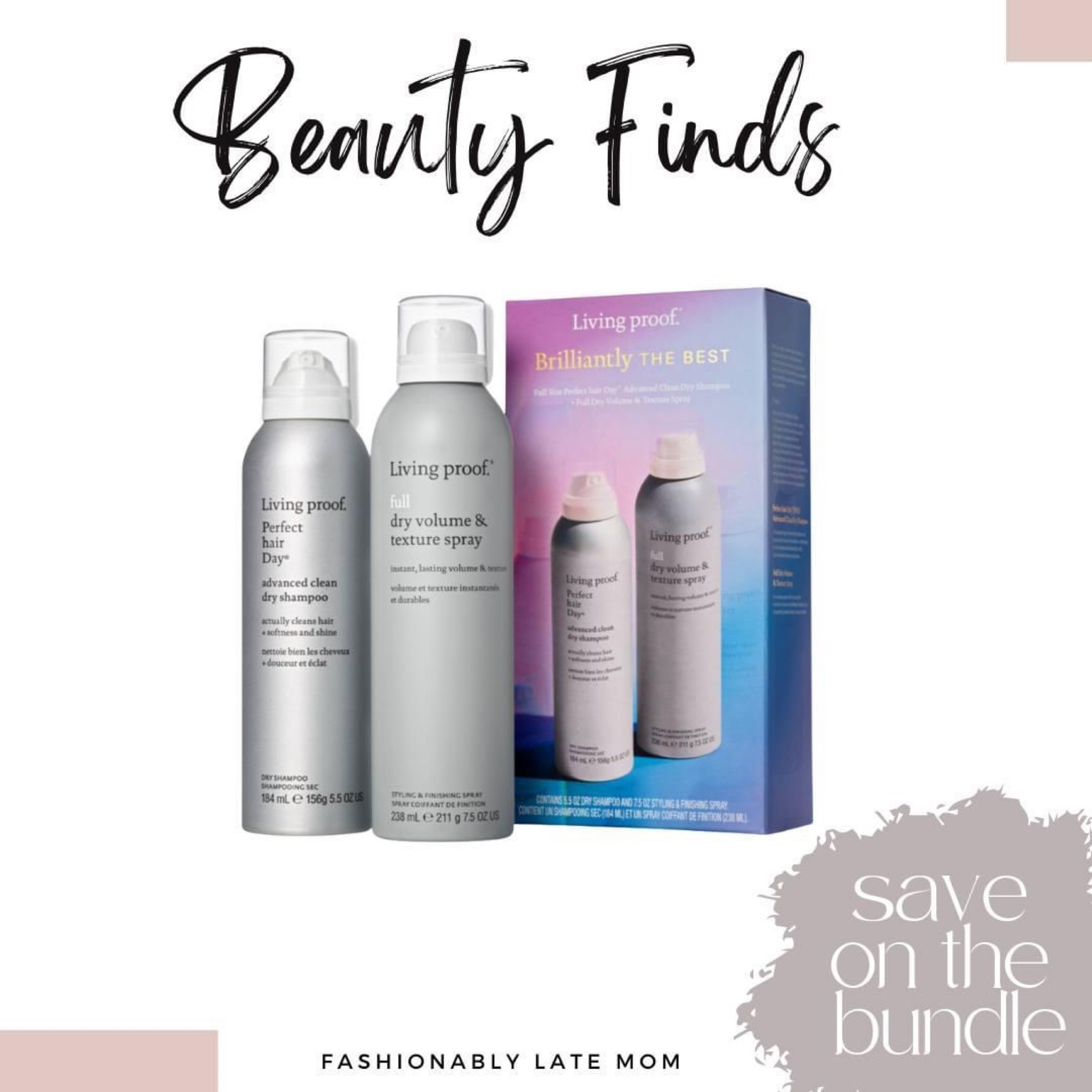 Living proof dry shampoo is my favorite. Great price on this bundle! 



#LTKbeauty #LTKunder50