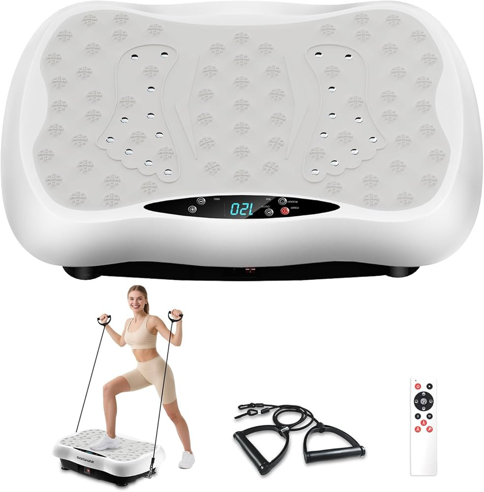 Vibration Plate Exercise Machine, Vibrating Platform for Lymphatic Drainage with 120 Speeds, Upgr... | Amazon (US)