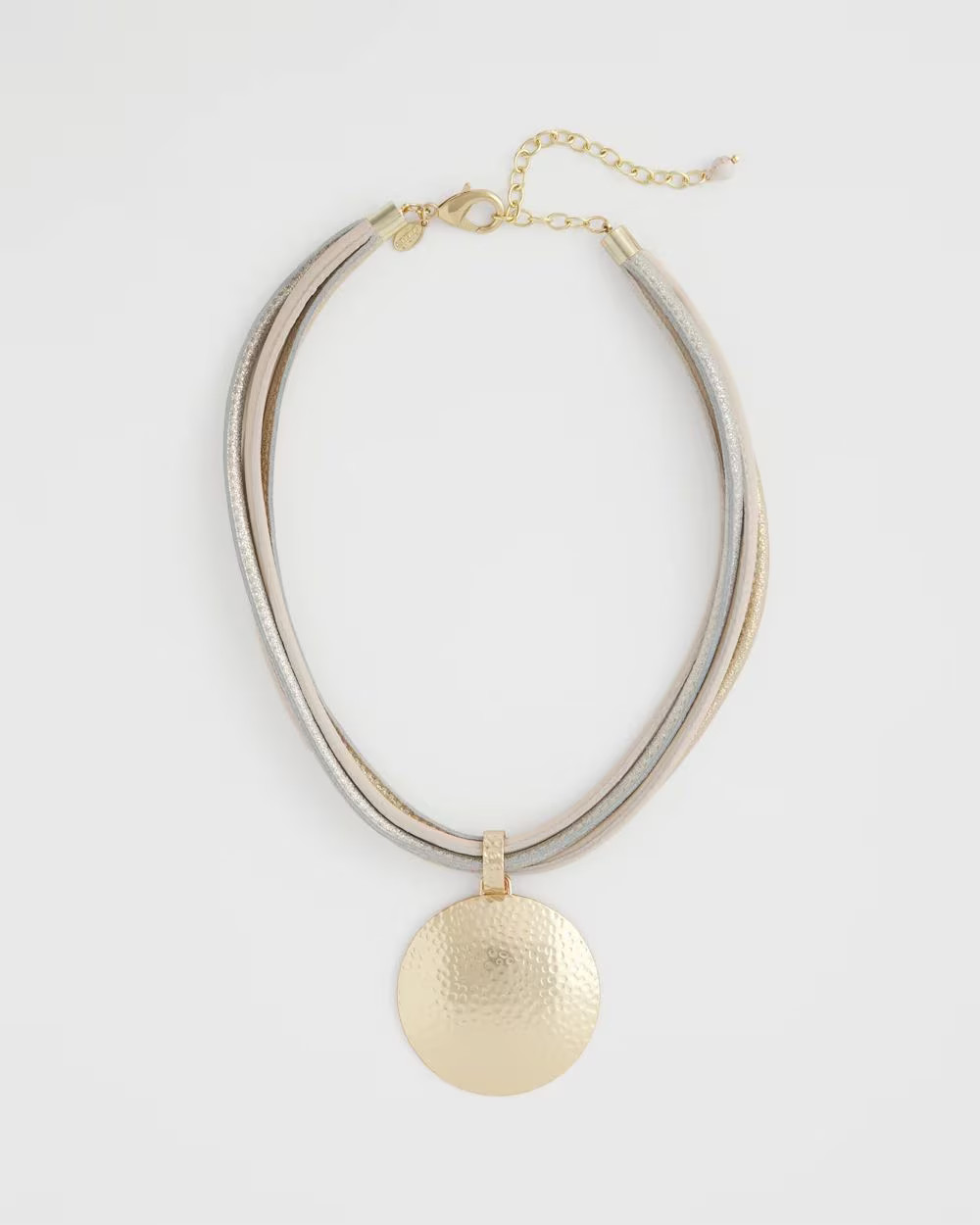 Textured Golden Pendant Necklace | Chico's
