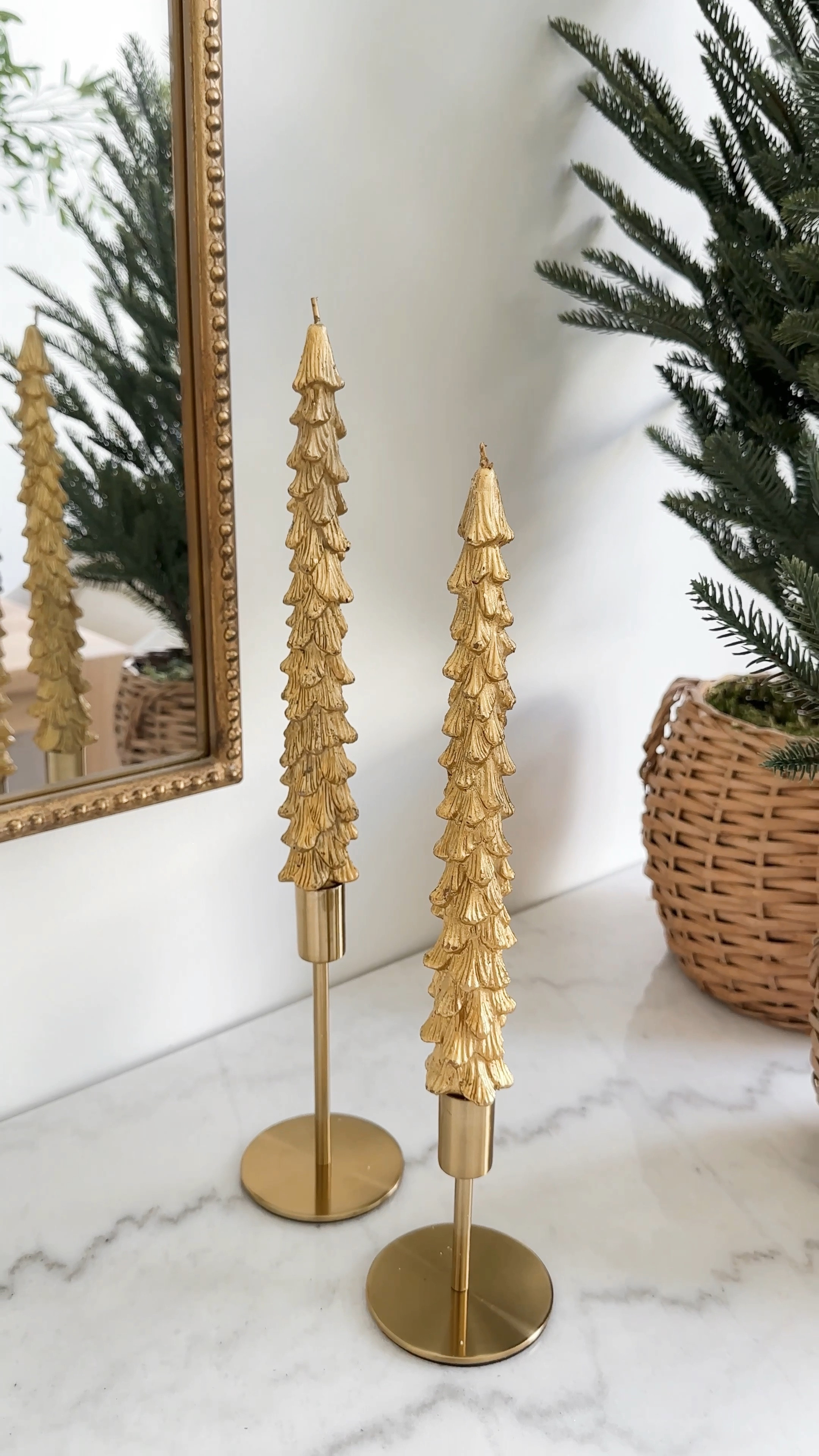 Viral Holiday Tree Candles!! These are affordable and sell out super quickly, but are still available in many colors and sizes. Perfect for Holiday decor and tablescape



#LTKSeasonal #LTKVideo #LTKHoliday