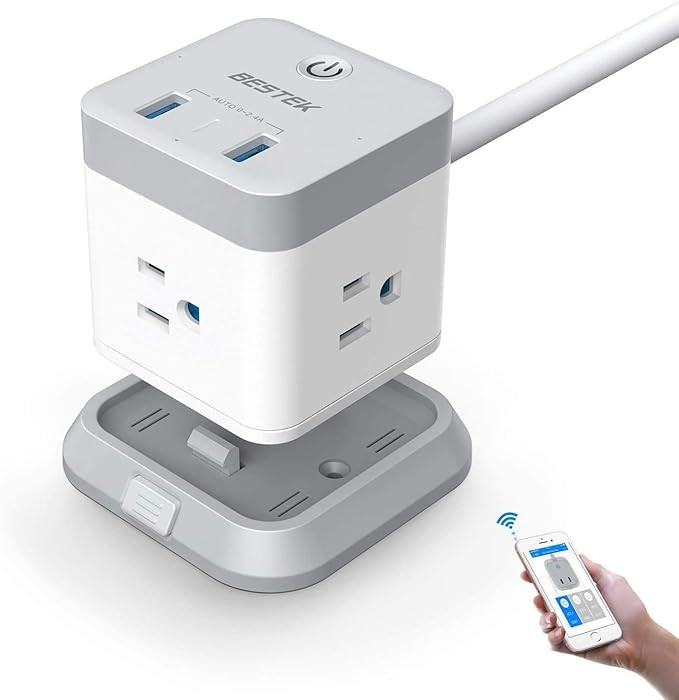 BESTEK Smart WiFi Power Strip, Remote Control Vertical Cube Mountable Power Outlet Extender with ... | Amazon (US)