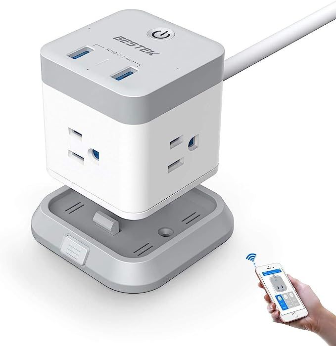 BESTEK Smart WiFi Power Strip, Remote Control Vertical Cube Mountable Power Outlet Extender with ... | Amazon (US)