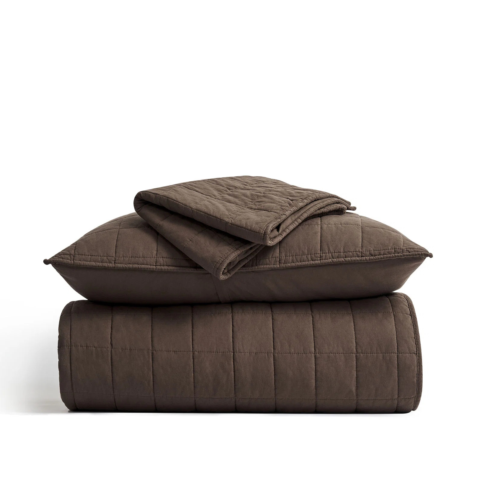 100% Cotton Box Stitch Quilt Set | Joss & Main