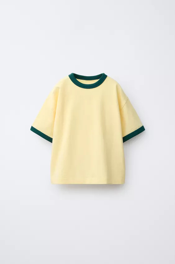 CONTRAST TRIM T-SHIRT | Zara US
